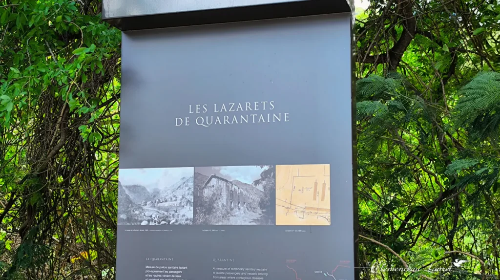 Panneau explicatif Les Lazarets de Quarantaine à La Grande Chaloupe, Île de La Réunion